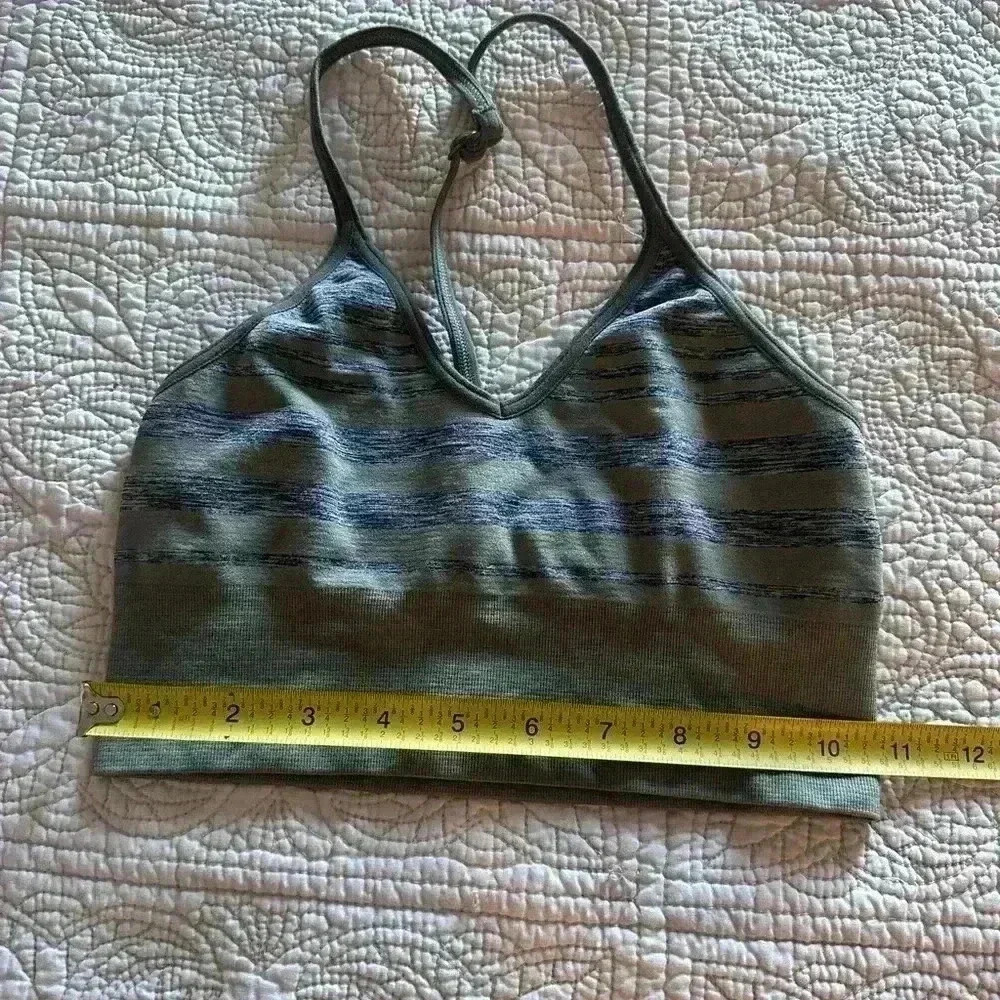 HIIT Size Small Womans Olive Green and Grey Sports Bra Active Comfotable Workout - Picture 5 of 6